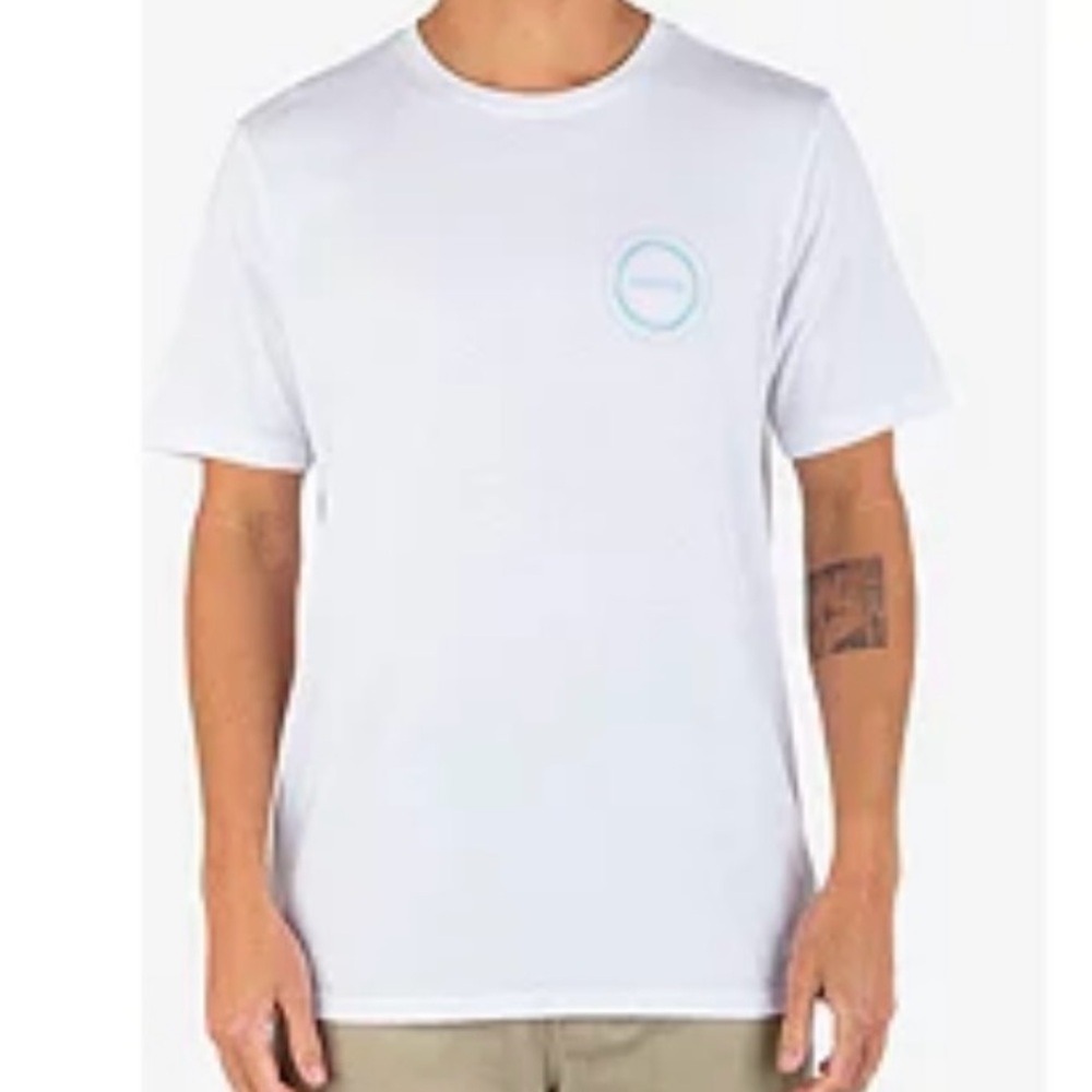 Hurley White Tee with Blue Logo